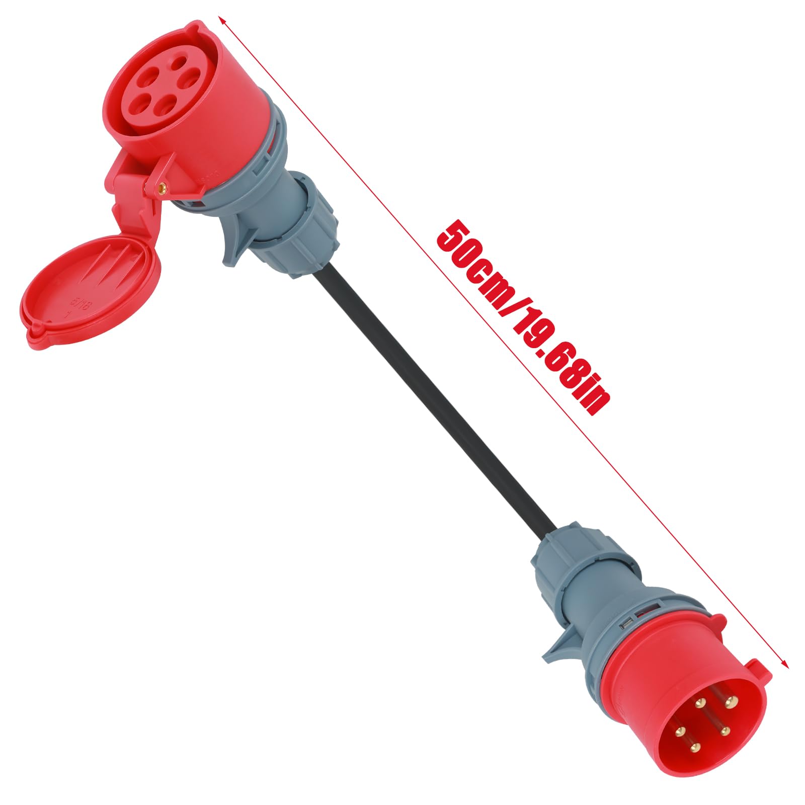 Adattatore CEE 16A IP44 - Per Cantieri E Uso Industriale, 230V, Cavo Gomma 30cm - Foto 7