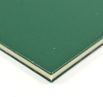 BuyPlastic King ColorCore Plastic Sheet 1/4" x 24" x 48" Green-Tan-Green Color Core, HDPE Board, High Density Polyethylene Panel