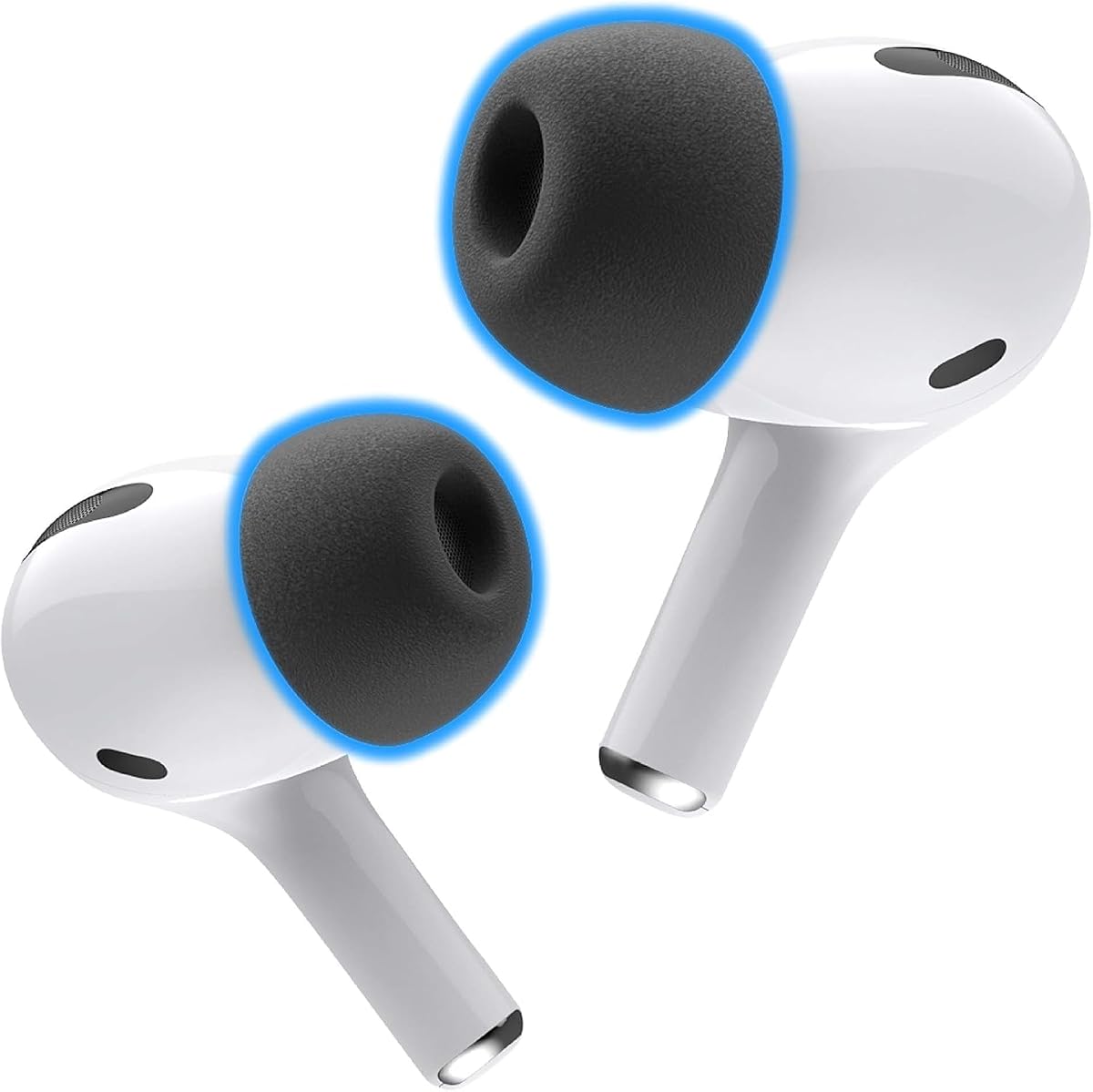 Foam Masters Memory Foam Ear Tips for AirPods Pro 3rd Gen (2025) Only | Comfortable | Secure | Better Noise Cancellation | Version 3.0 Replacement Buds, (Medium - 3 Pairs, Black)