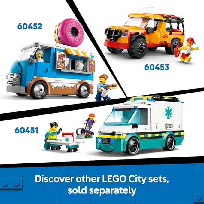 LEGO City Holiday Adventure Camper Van Toy - Creative Building Toys for 6+ Year Old Boys & Girls - Includes 3 Minifigures & Accessories - Gift Ideas for Birthdays & Holidays - 60454