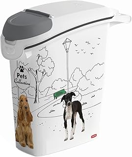 Curver PetLife Futter-Container 10 kg / 23L Trockenfutterbehälter für Hunde 23,5x49,7x50,30cm