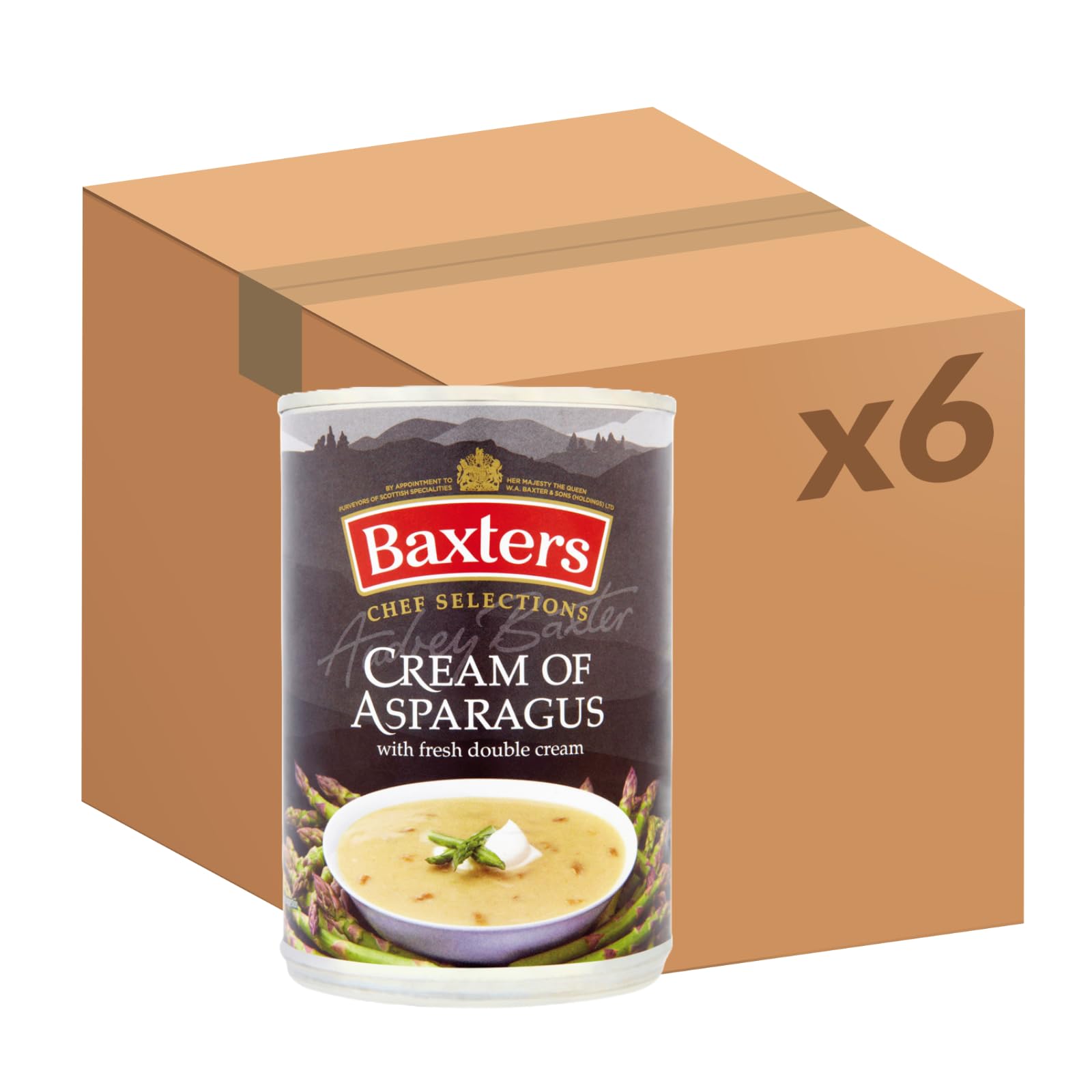 Baxters Chef Selections Soups, Cream of Asparagus with Fresh Double Cream, 400 g (Pack of 6)