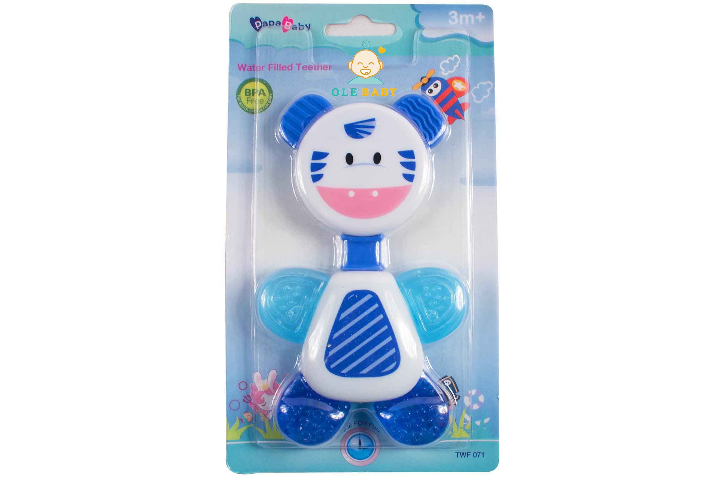 BPA Free Tooth Gel Silicone Doggy Shape Soothers Food Nibbler/Feeder/Silicon Dental Care Teether or Fruit Teether/Sterilized Water Filled Teether/Soother Cum Rattle Toy Age 3+ Months