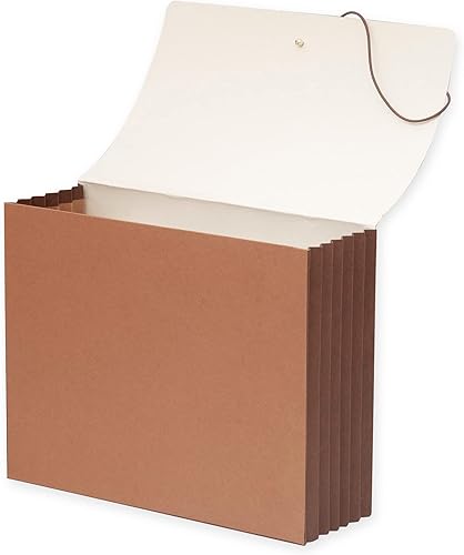 Miniatura 5 de Smead TUFF - Cartera de archivo, expansión de 5-1/4 pulgadas, cierre de solapa y cordón, tamaño carta extra ancha, cuerda roja, 10 por caja (71164)