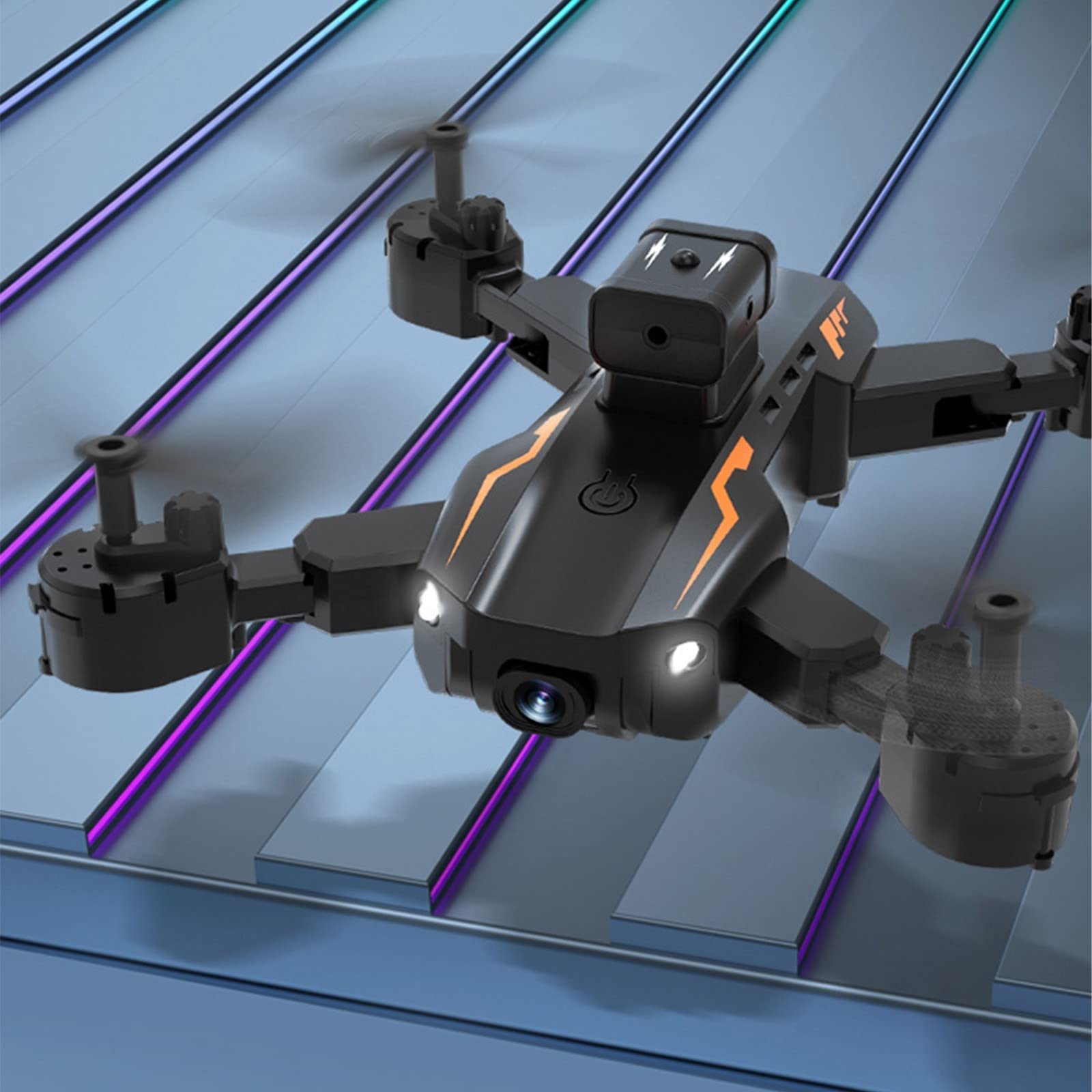 Dron z kamerą 720P dla dorosłych i dzieci, składany quadcopter zdalnie sterowany FPV z czterokierunkowym unikaniem przeszkód, inteligentne zawisanie, trzymanie wysokości, uruchamia