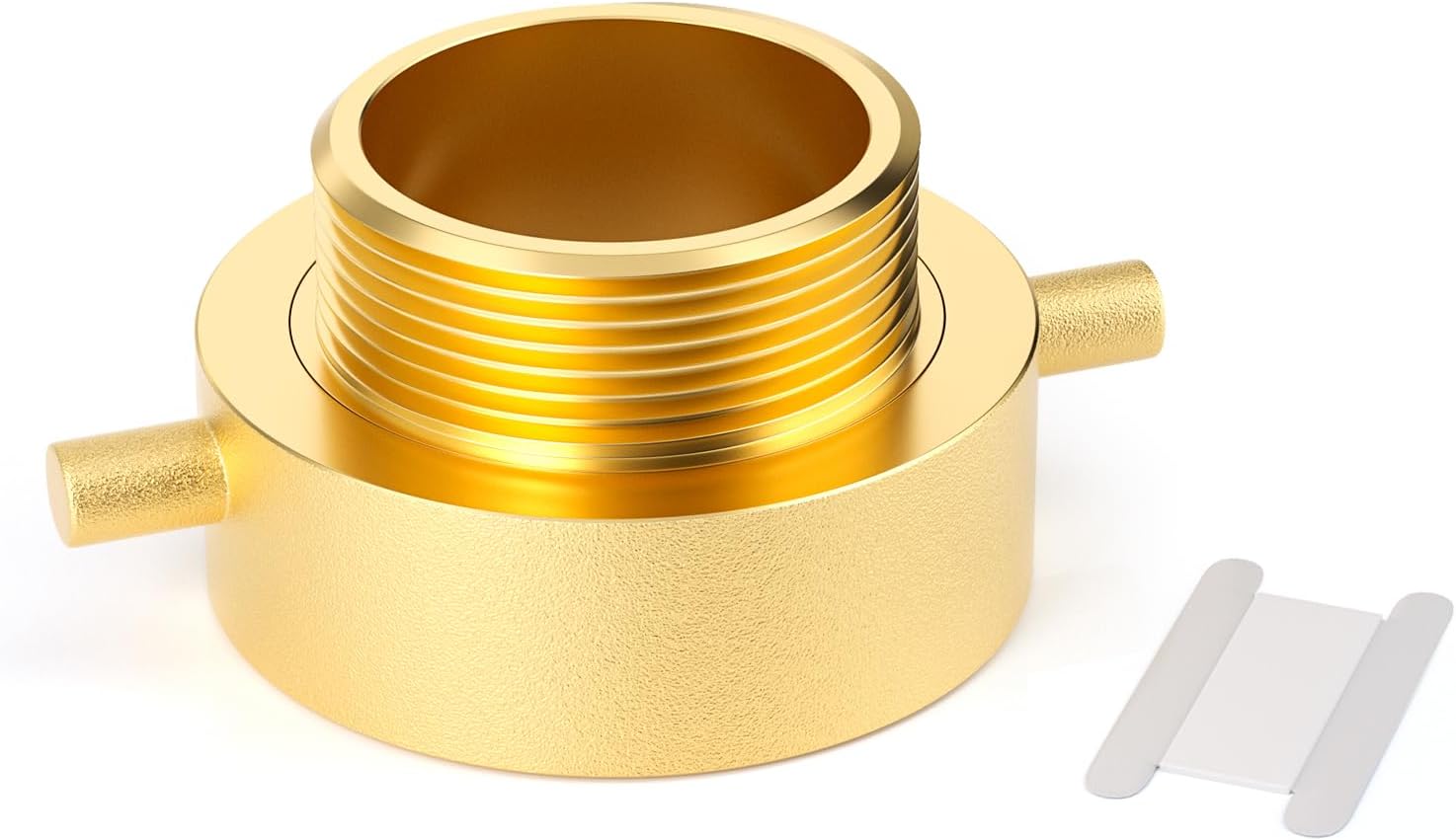 GASHER Swivel 2-1/2" NST (NH) Female x 2" NPT Male Brass Fire Hydrant Adapter With Brass Fire Equipment