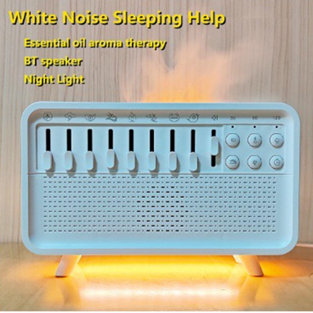 Diffuseur portable à bruit blanc, diffuseur d'arômes d'air humidificateur avec 8 bruits blancs réglables, veilleuse douce pour un sommeil paisible, boîte de son