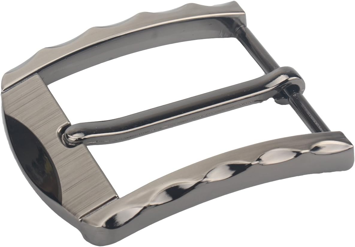 1.5-inch (37-40 mm) Single Prong Square Belt Buckle Waistbelt Buckle for Replacement (Gray04)(Size: L)