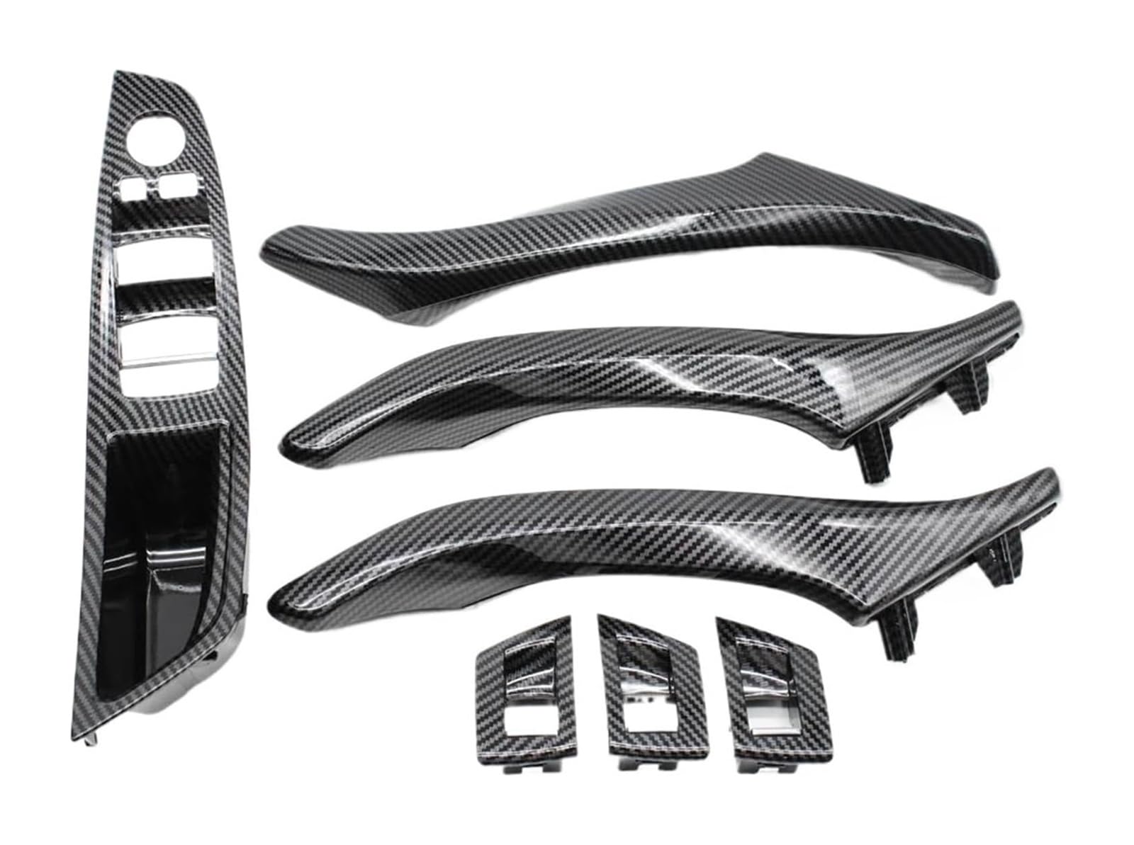 FANGZIQF Inner Door Pull Handles for 5 Series F10 F11 520i 523i 525i 528i 530i 535i 2010-2017 Car Interior Door Handle Pull LHD RHD 7PCS