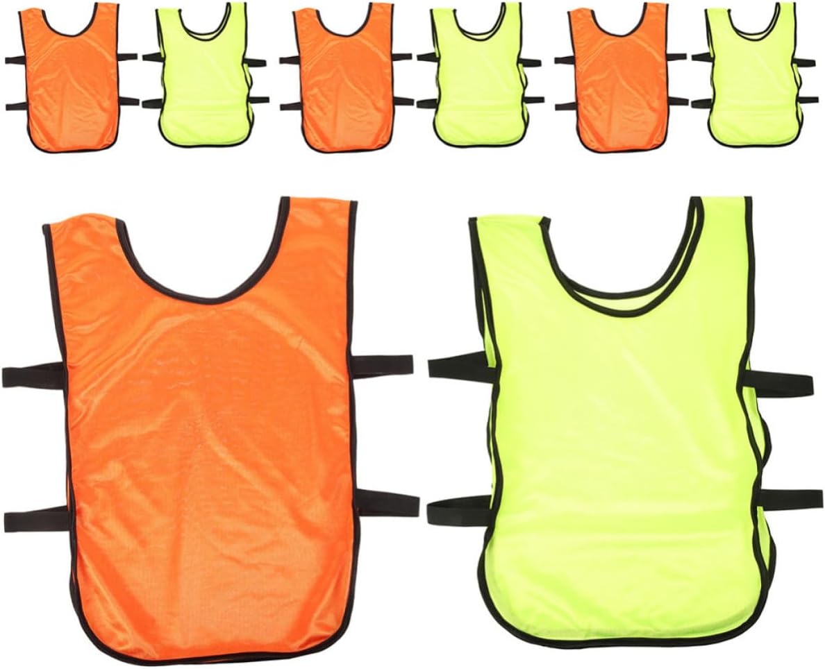 8pcs Training Vest Reusable Soccer Pinnies Polyester