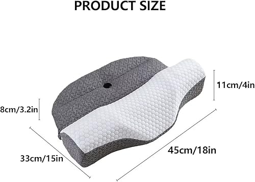 Miniatura 7 de Almohadas ortopédicas para el cuello para aliviar el dolor de dormir, almohada para dormir de lado para dolor de cuello y hombros, almohada