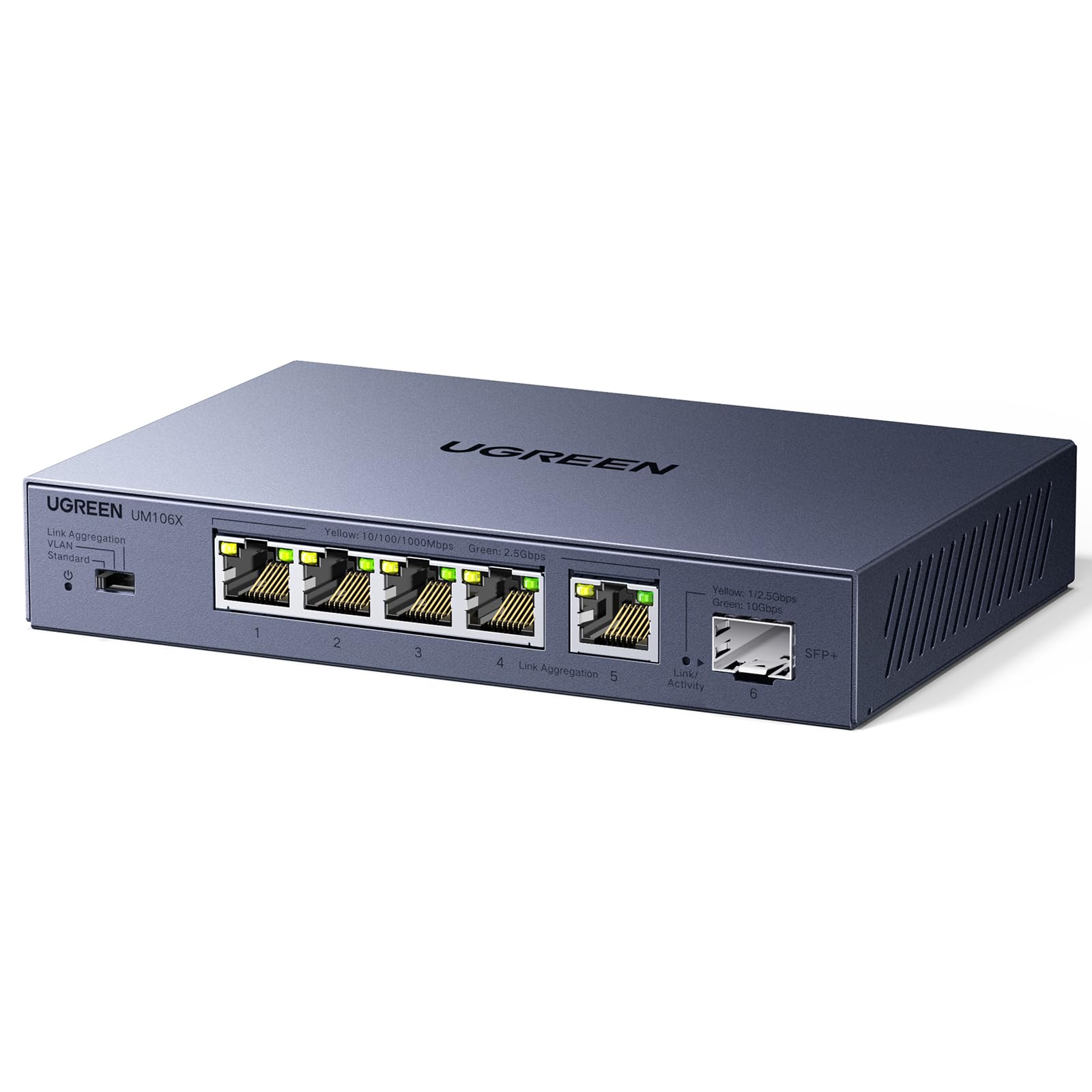 Amazon.co.jp: UGREEN スイッチングハブ 2.5Gbps 6 ポート (5×2.5G+10G