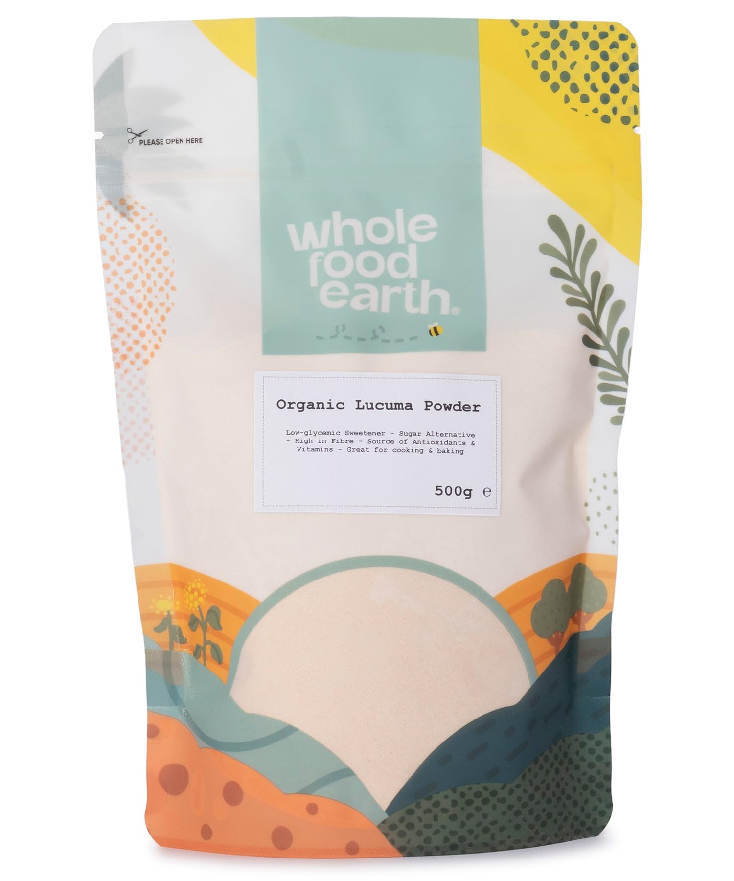 Wholefood Earth Organic Lucuma Powder 500g | Organic | Vegan | Natural Sweetener