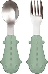 Buba Kit Talheres Cabo Em Silicone Verde