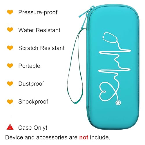 Vista 49 de BOVKE - Funda de transporte para estetoscopio Littmann Classic III 3M, espacio adicional para martillo Taylor Percussion Reflex y linterna LED Negro