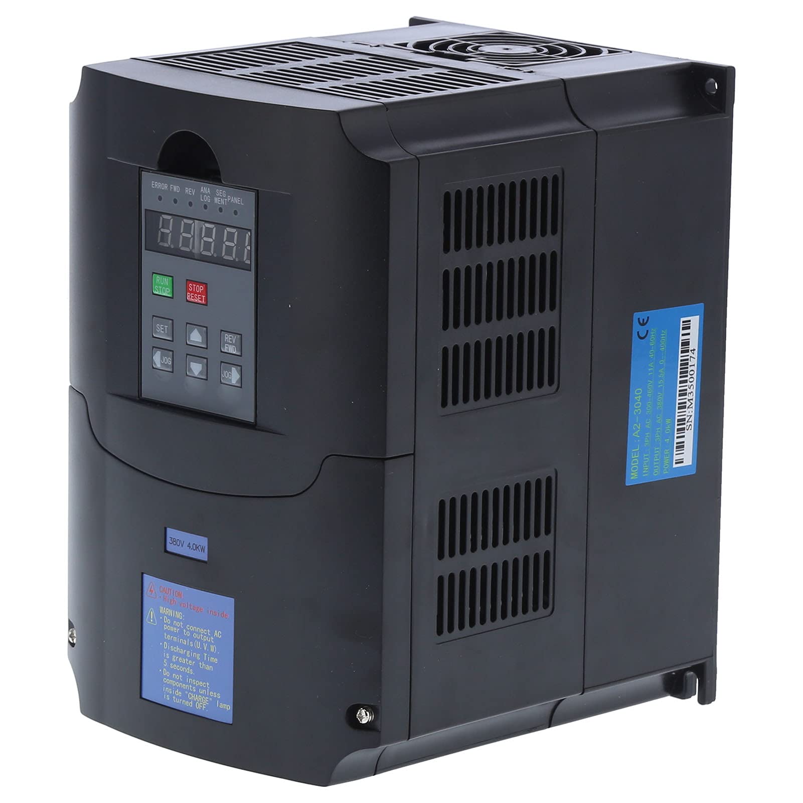 FTVOGUE Variador de Frecuencia Trifásico para Motor, 4KW 380V, Carcasa ABS