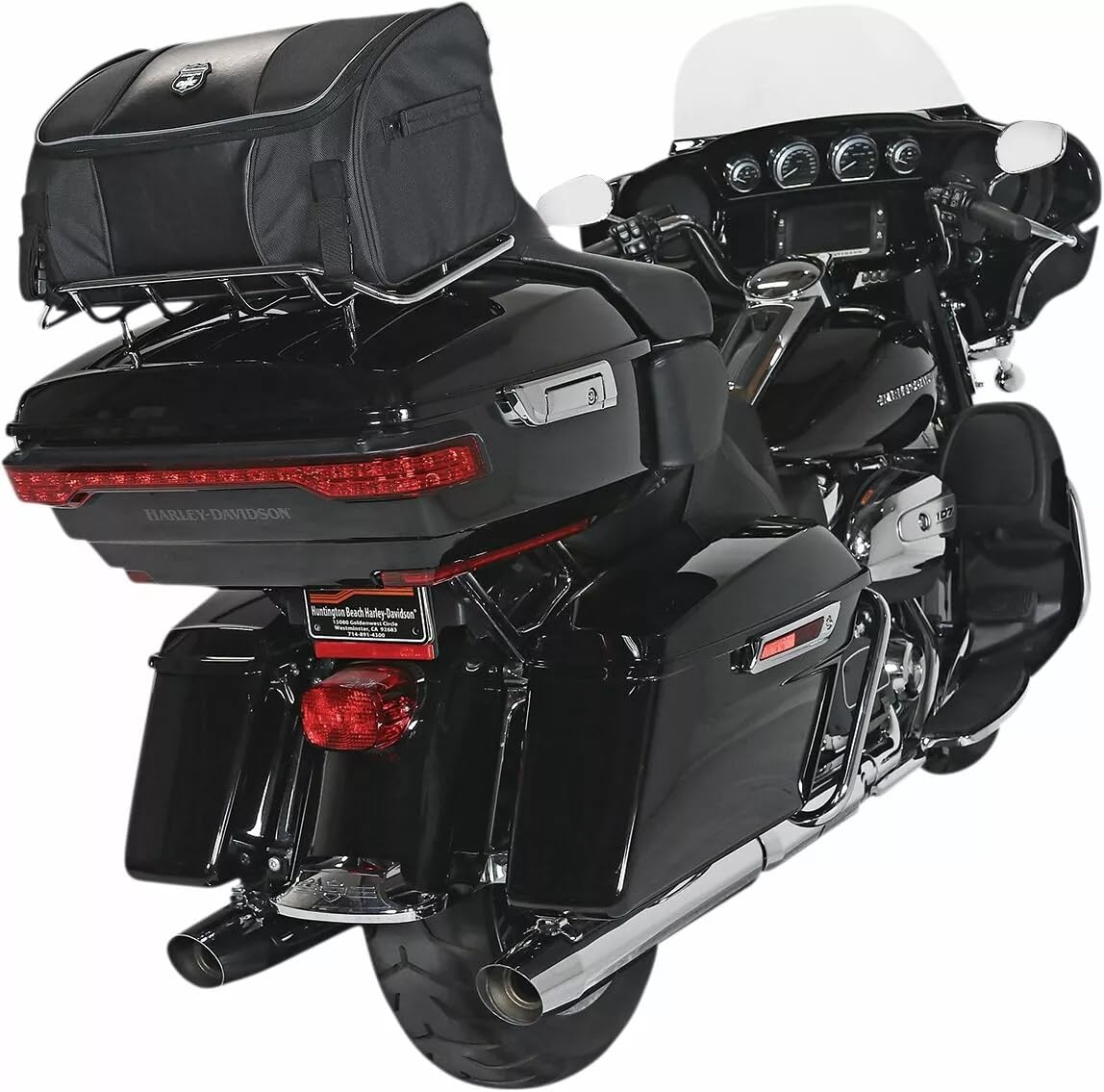 Generico Nelson-(Rigg) Motorradtasche Traveler Lite, 35 Liter, schwarz, mit Regenabdeckung - Tail Bag - NR-250