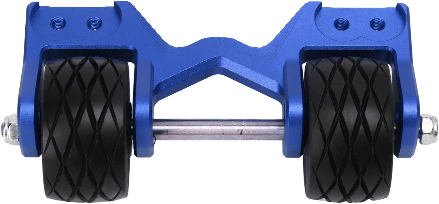 banapoybanapoy Wheelie Bar, Aluminum Rear Wing Wheelie Bar Set, RC Car Front Stand Up Wheel Compatible with MAXX 1/10 RC Car, RC Off Road Vehicles Head Up Wheel (Blue)