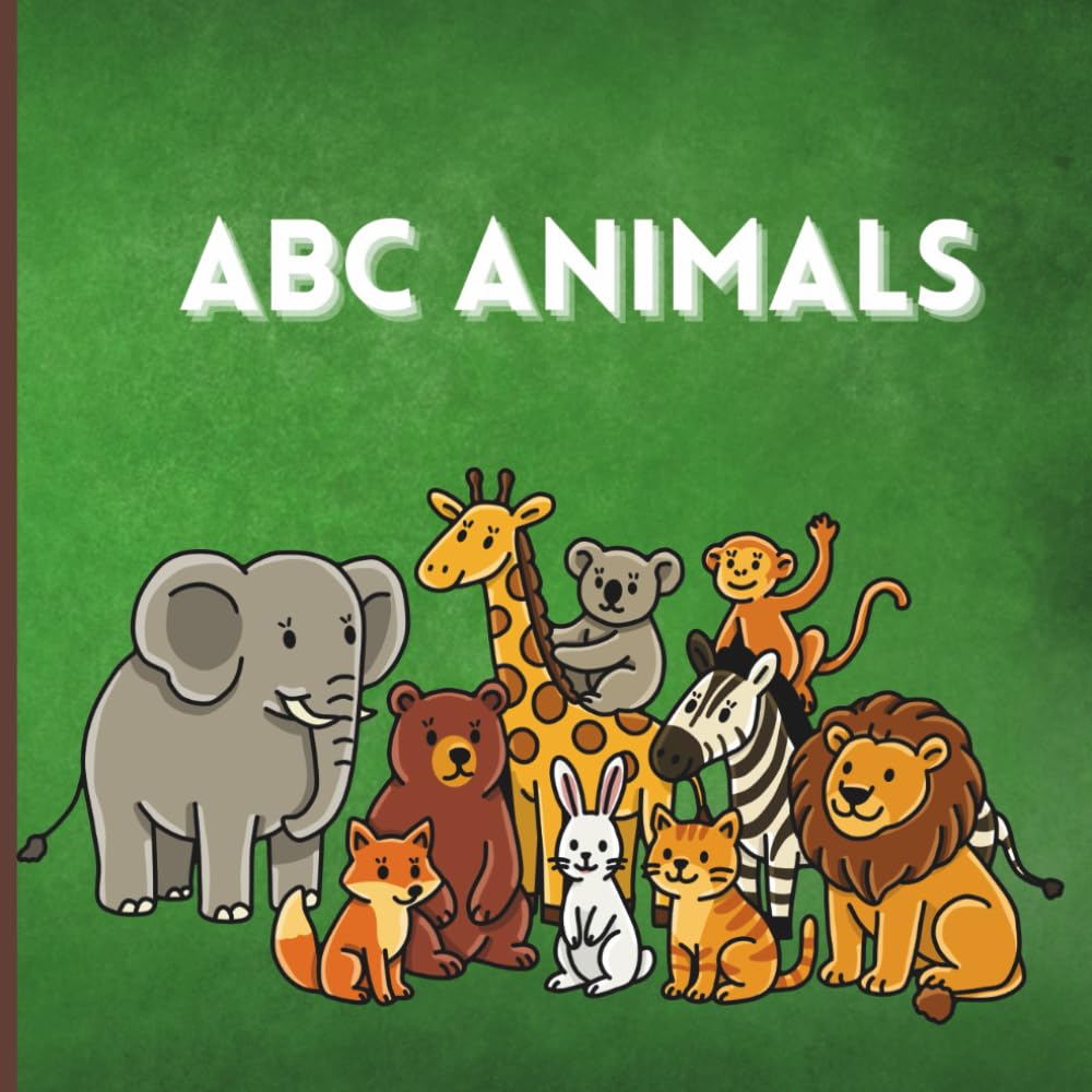 Cute Animals Coloring Book For Kids: educational coloring pages with animals and alphabet for preschool ages 3-5