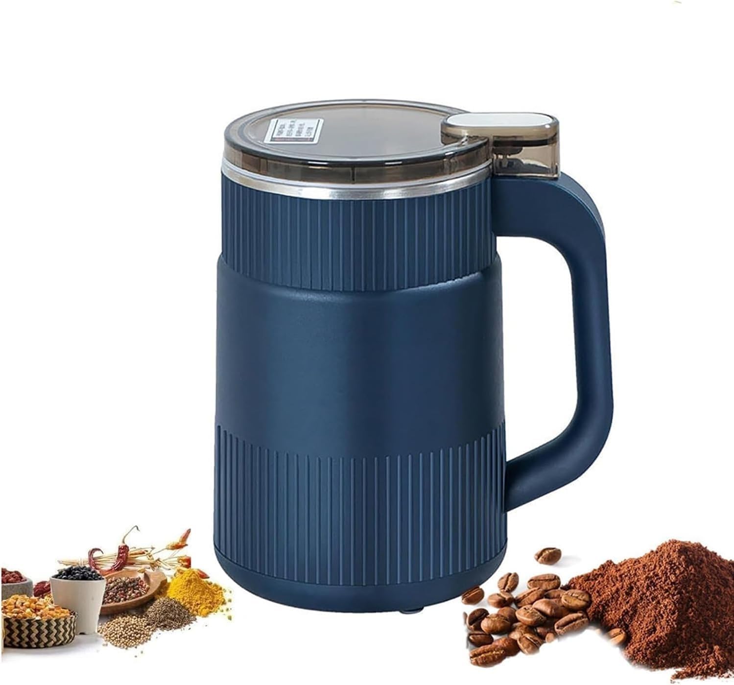 Elektryczny młynek do przypraw 550 ml, z 8 ostrzami ze stali nierdzewnej, mały młynek do kawy, młynek do espresso, do ziaren, orzechów, ziół, pieprzu, zbóż, soli