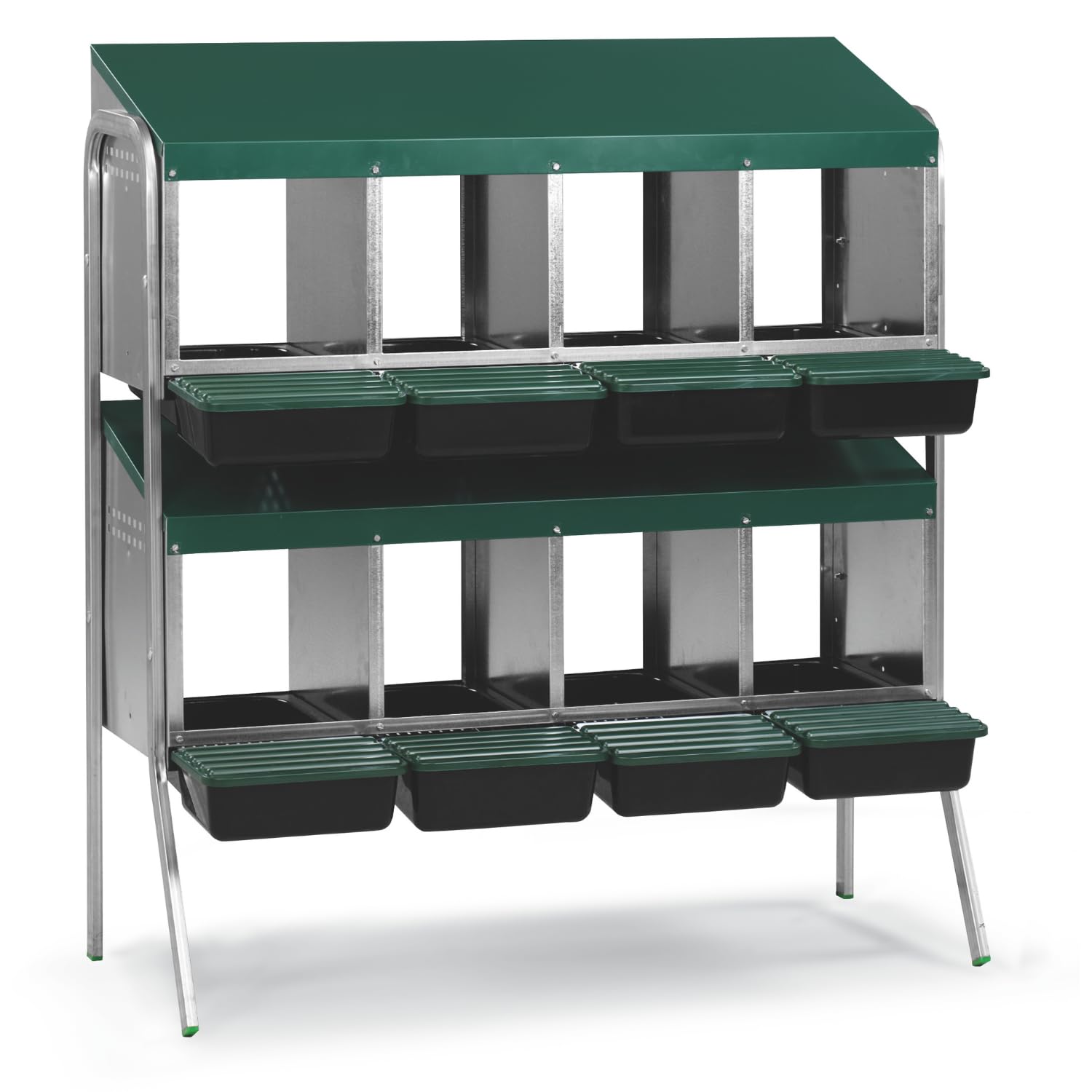 Agrarzone Hühner Etagen Legenester 8 Abteile Metall Nistbox Geflügel Eier
