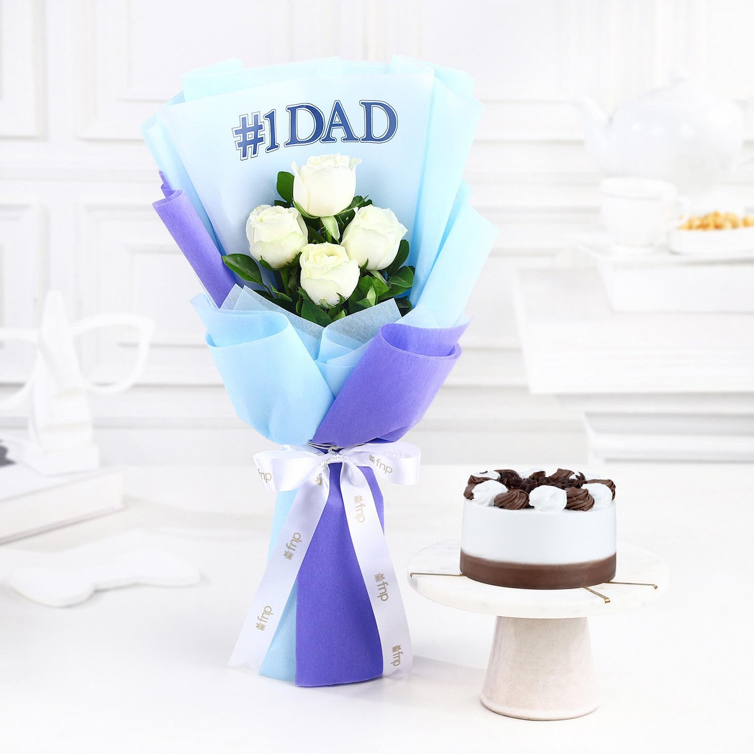 Fnp Gift Ensemble Rose For Dear Dad-image-1