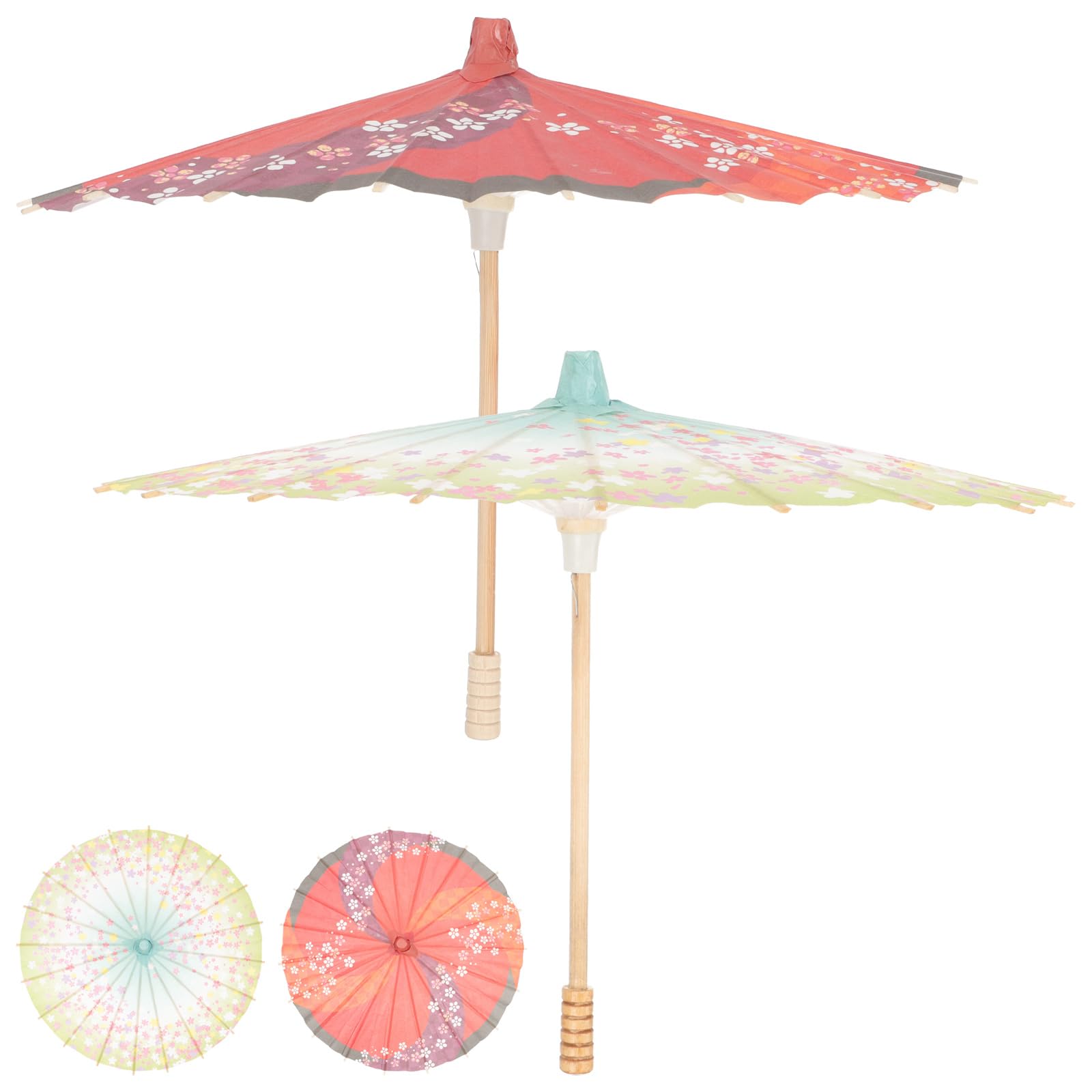 2pcs Japanese Paper Umbrella Classical Umbrella Chinese Vintage Umbrella Kids Costume Asian Umbrella