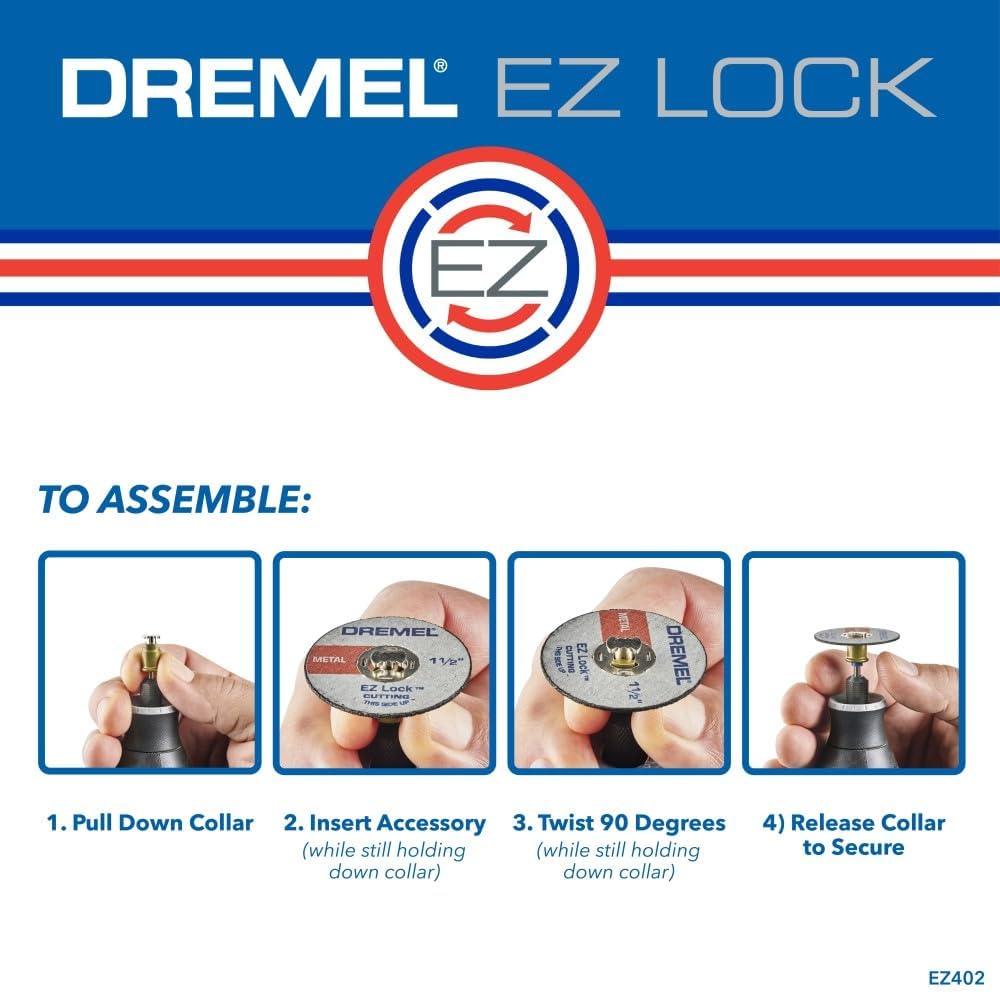Dremel EZ Lock Mandrel - Faster Accessory Changes -8 Dremel EZ Lock Mandrel - Faster Accessory Changes -8