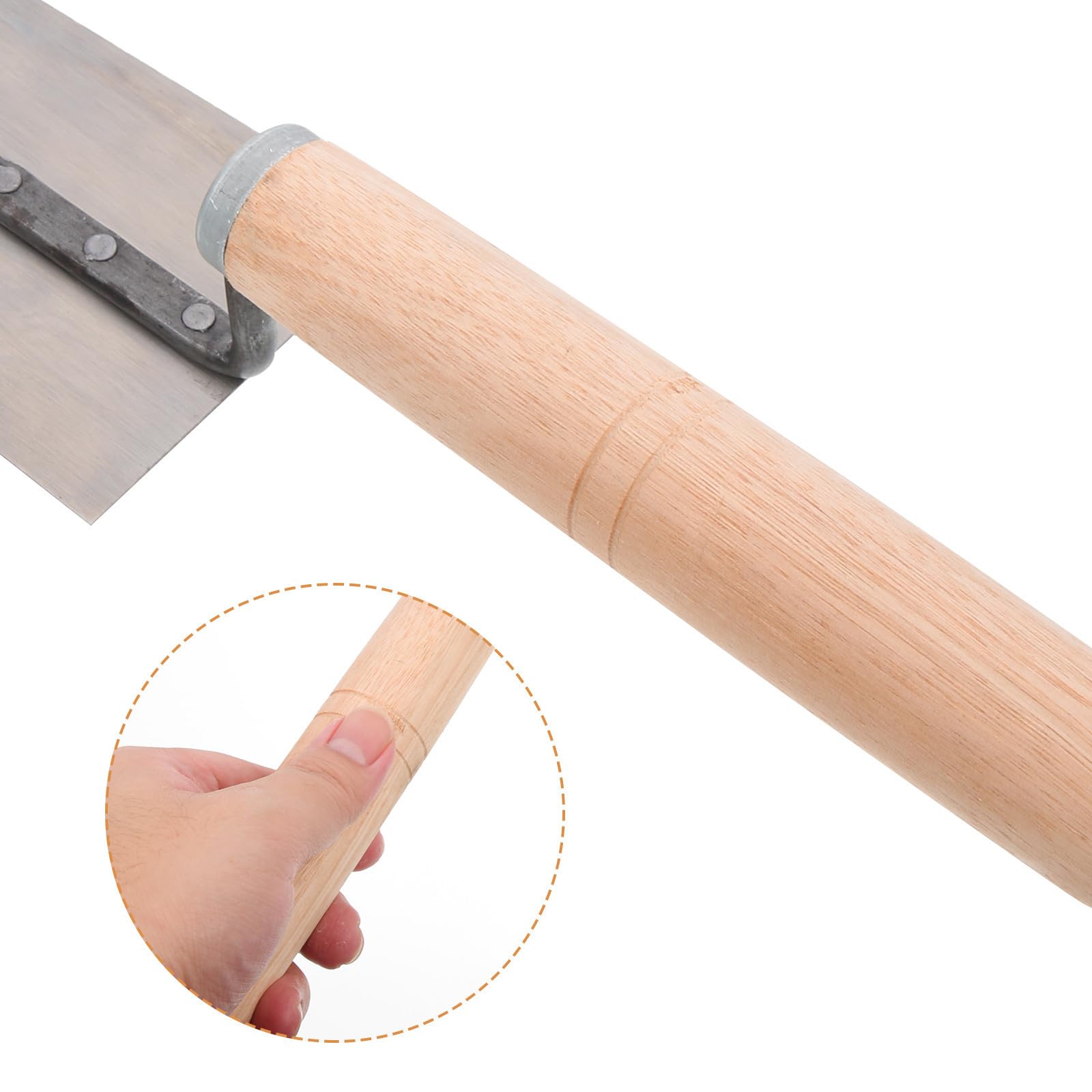 INOOMP Paleta de Yeso Profesional Mango de Madera de Acero Inoxidable de 5 Piezas para Moldear y Nivelar Cemento Adecuado para Herramientas de Bricolaje