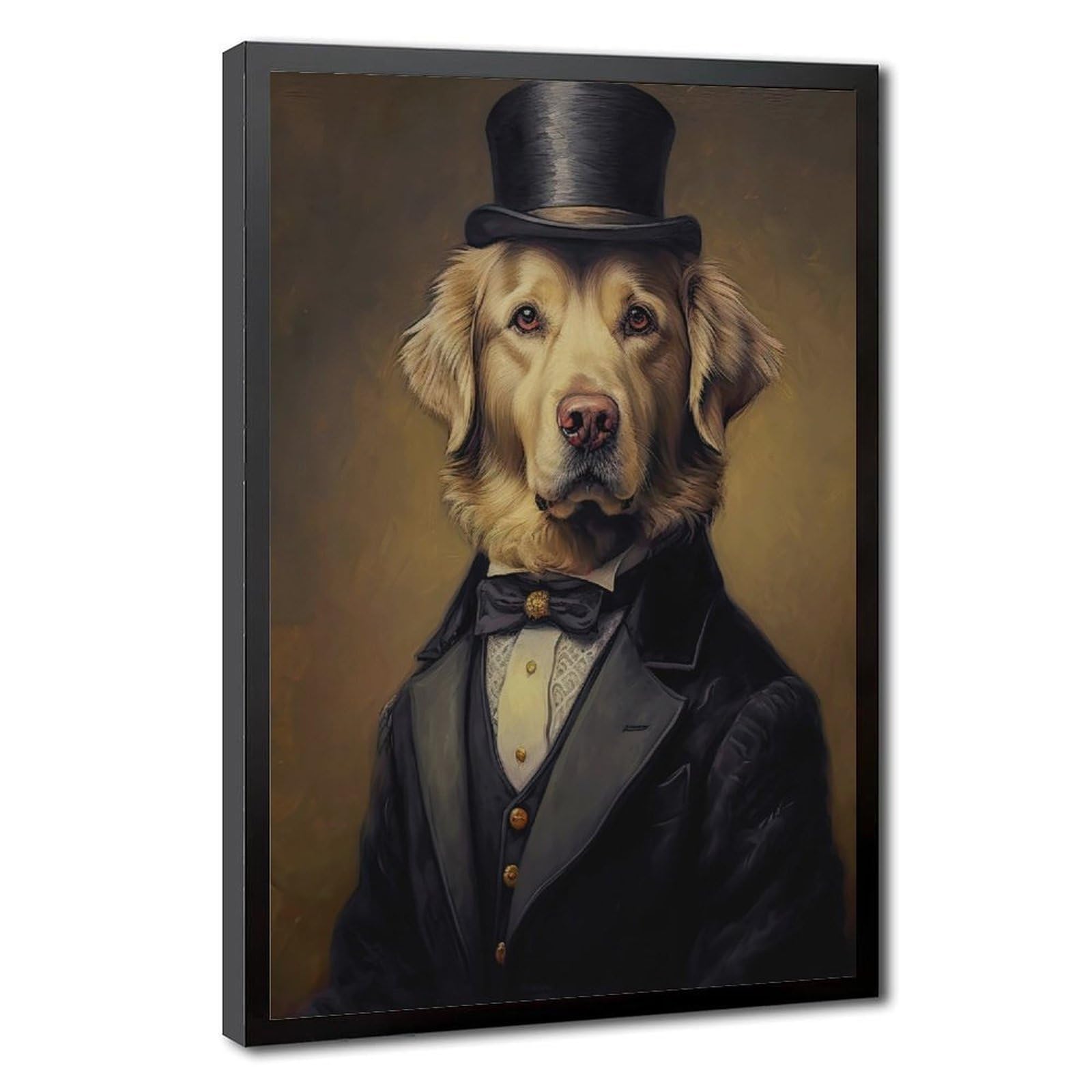 Bareronor Victorian Golden Retriever Canvas Poster Bedroom Decor Landscape Office Room Decor Gift 24" L X 36" W