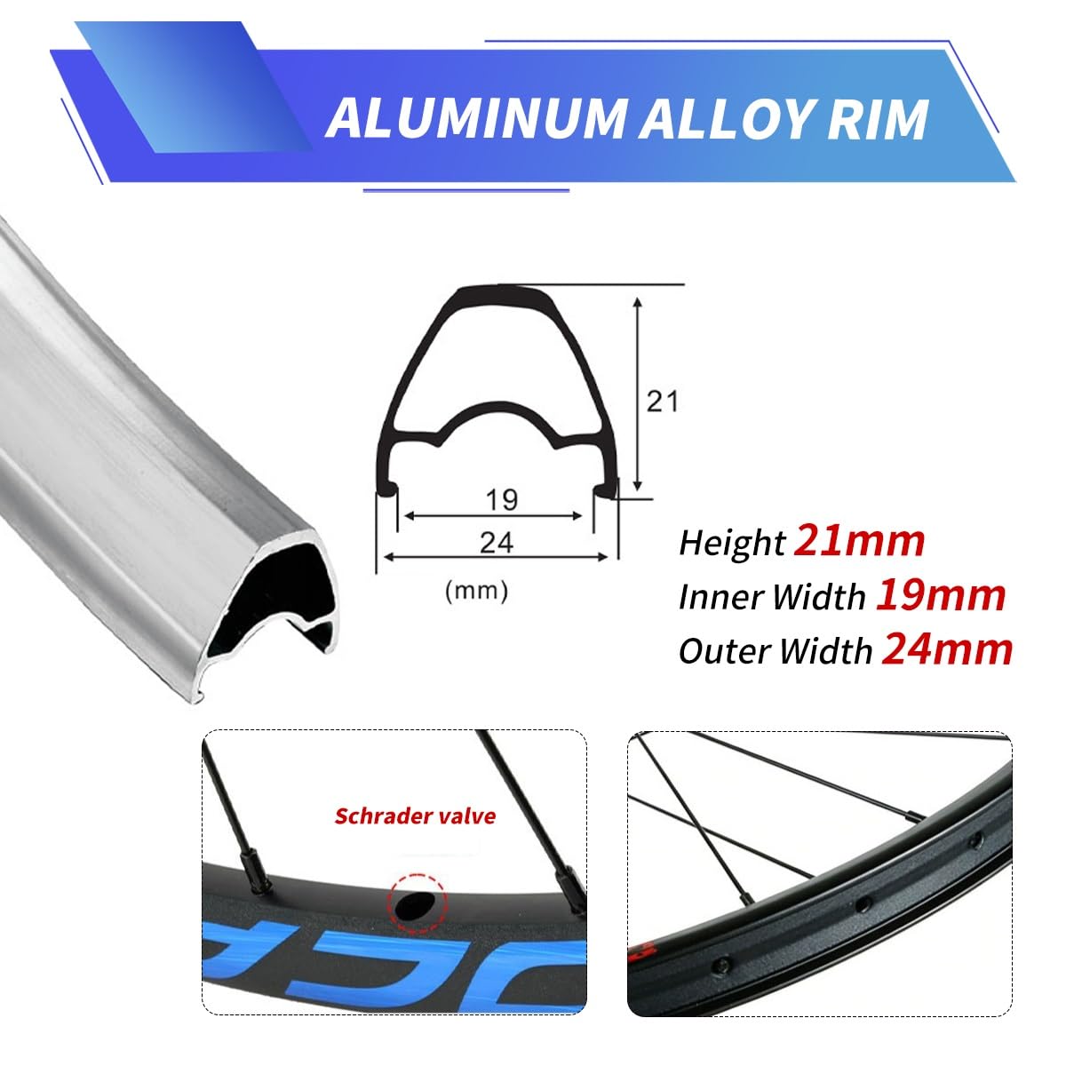 Rueda Delantera Y Trasera De Bicicleta 700C Rueda De Carretera Frenos De Disco Llanta De Aleación De Aluminio Buje con Eje Pasante 15×100/12×142mm Cassette 7-12 Velocidades