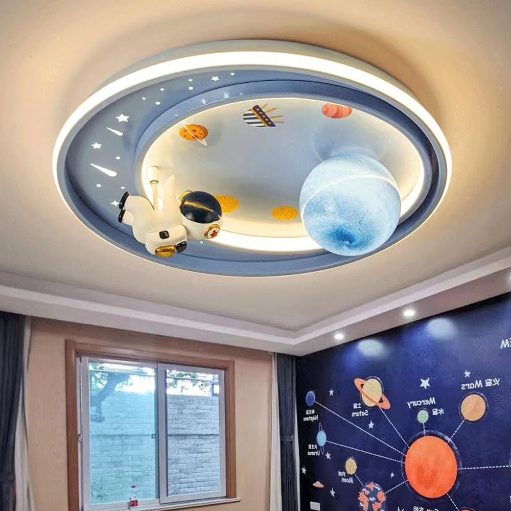 TOTLAC Children's Room Lamp Ceiling Light Boys and Girls Tricolor Dimming Chandelier Ceiling Spot LED Baby Lamp Light Bedroom Environment for Cartoon Ceiling Lighting Lampshade