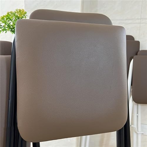 Miniatura 8 de Taburete de bar plegable de 26 28 30 , taburete de bar acolchado marrón rústico, silla alta de desayuno de cocina con respaldo y reposapiés, altura