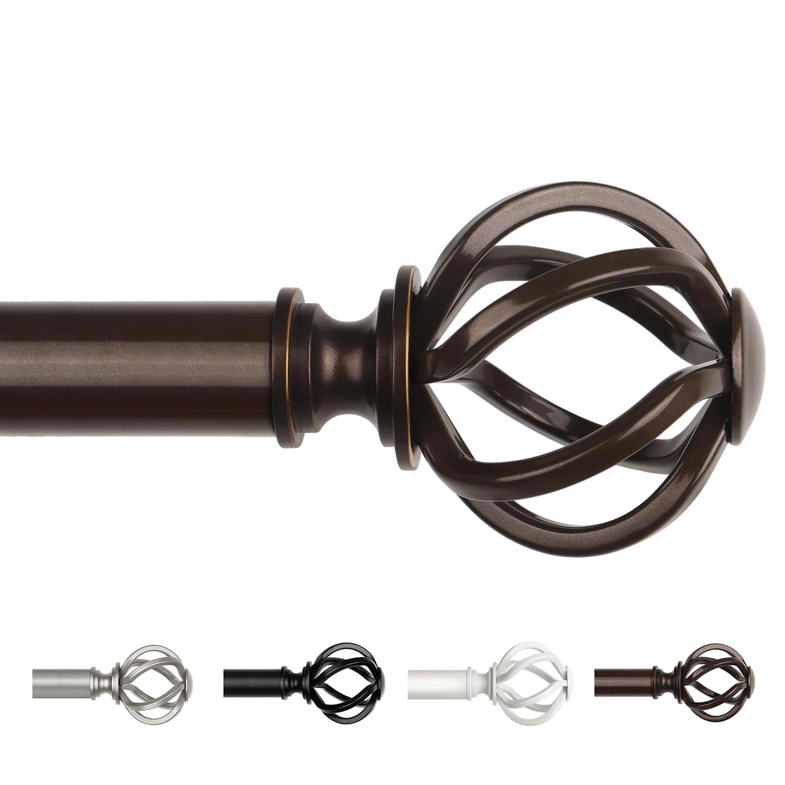 USFOOK Bastone per Tende Bronzo, Asta per Tende da 80 a 304 cm