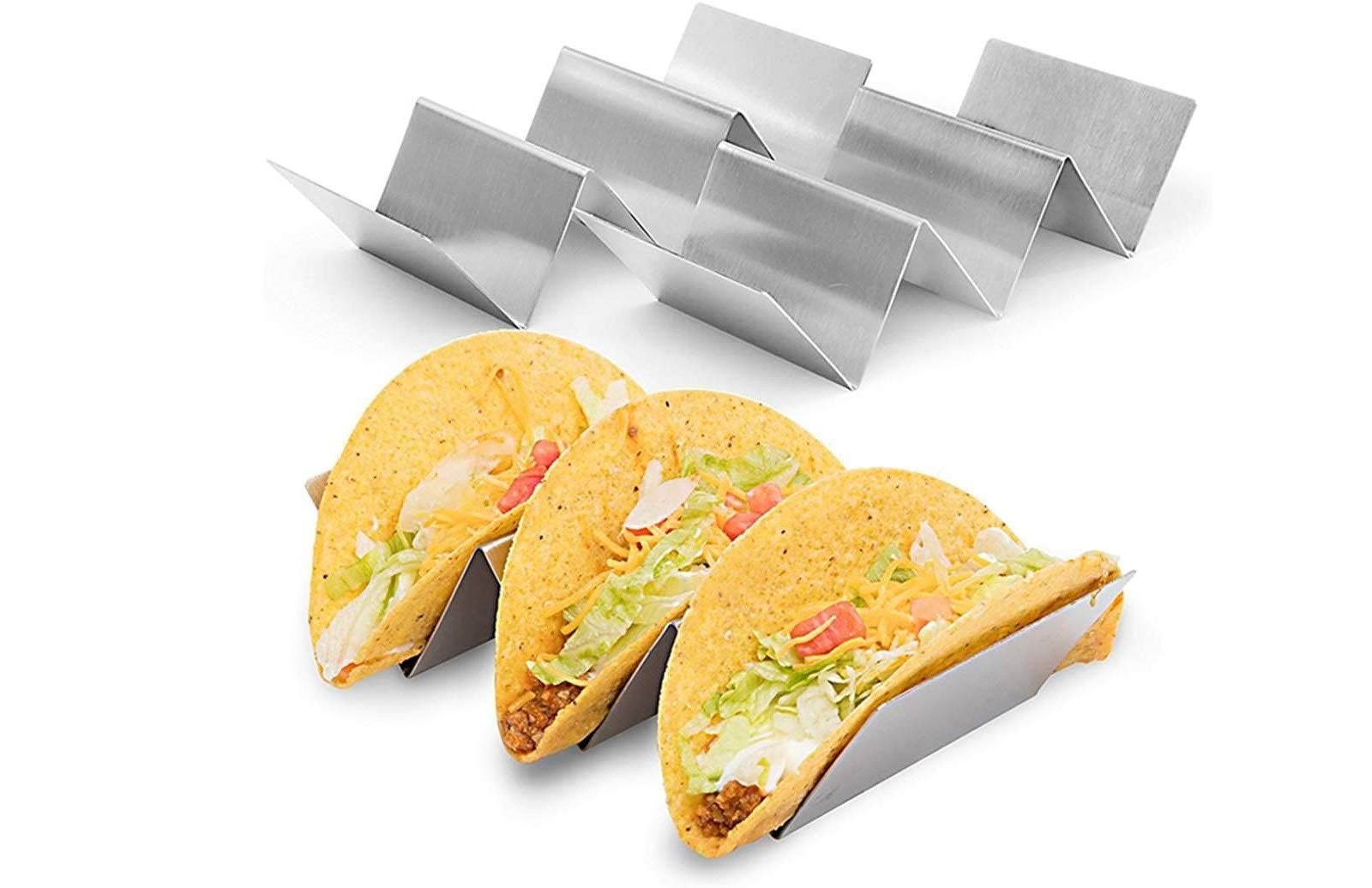 Premium Taco Holder, Stainless Steel Taco Holder Set of 2, Taco Holder Stand, Taco Holders Rack