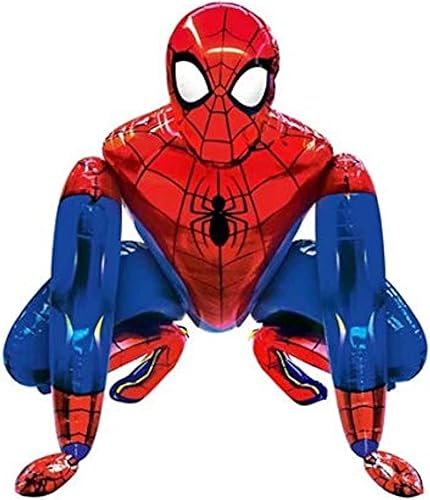Miniatura 1 de BCD-PRO - Globo de súper héroe en 3D, globo del Hombre Araña con soporte para decoración de cumpleaños, para fiestas de niños.