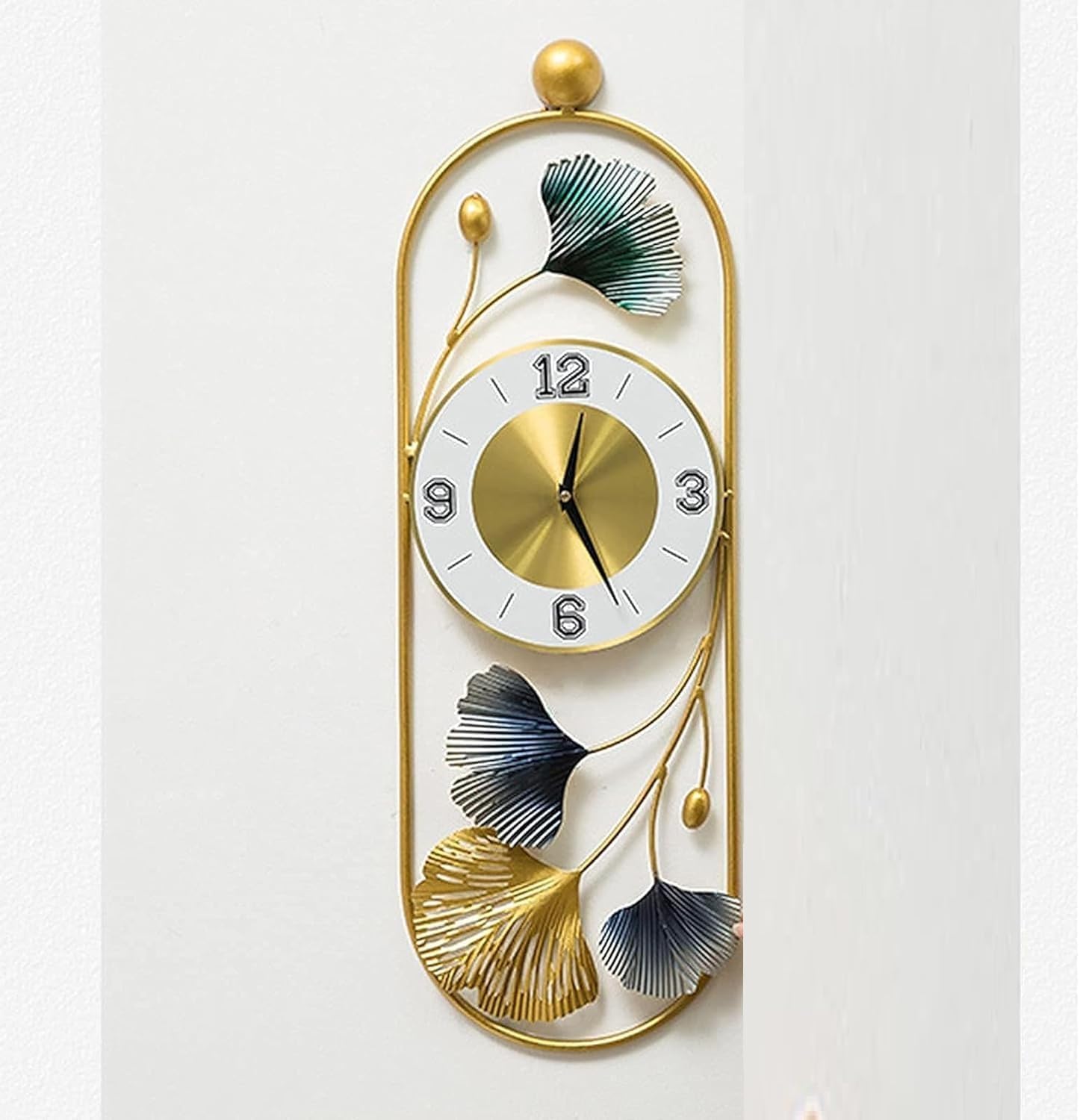 FUNTEREST Luxury Metal Analog Wall Clock-Floral Design for Home Decor & Wall Decoration Items for Living Dining Bedroom Office Entryway Cafe & Hotels (M-3) (B0DH22WFFL) Amazon Price History, Amazon Price Tracker