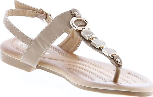 Miniatura 7 de Forever Link Nia-22 Sandalias de vestir con cadena metálica con cuentas adornadas para mujer