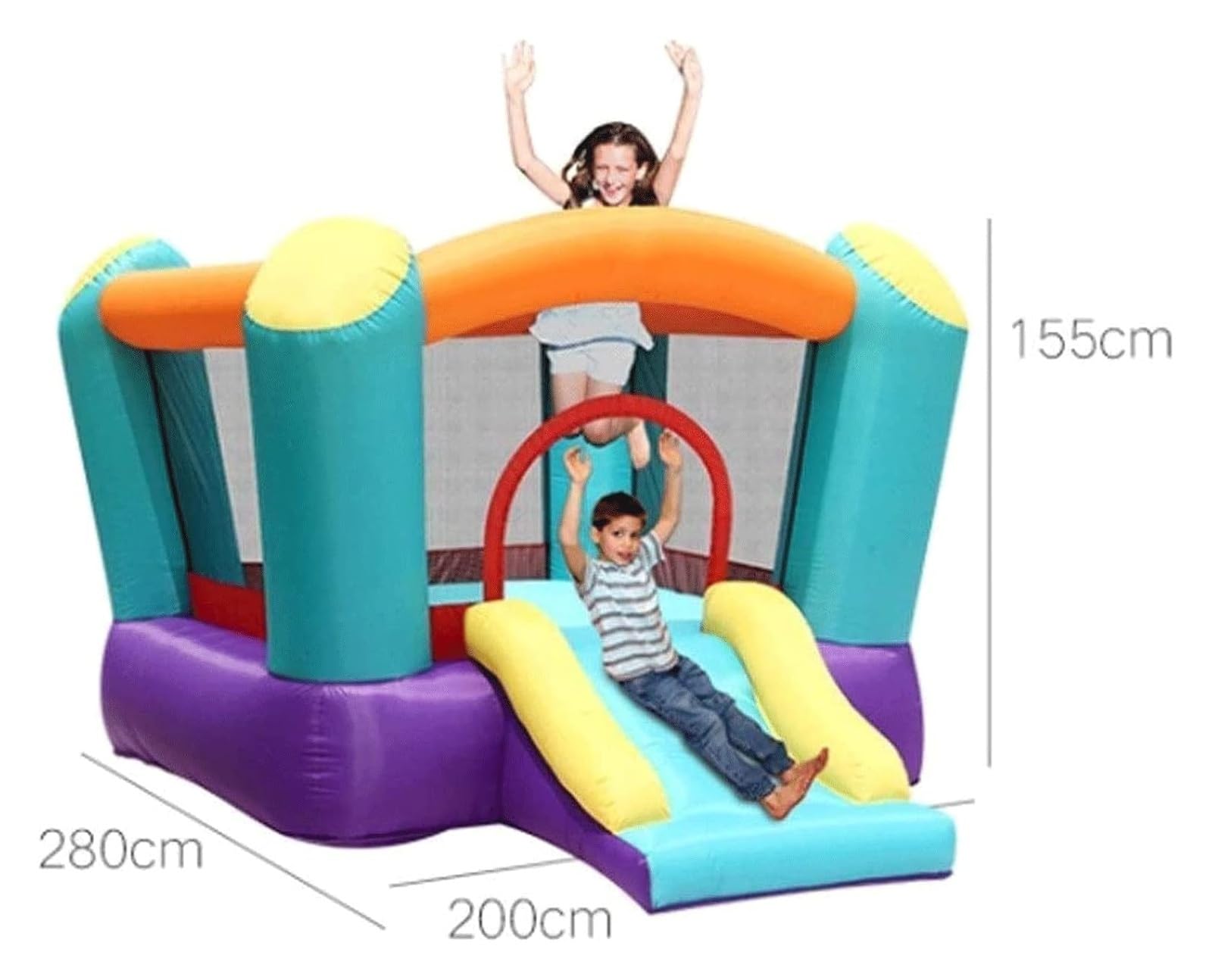 Castello gonfiabile, Grande trampolino quadrato for attrezzature da parco giochi impertinente