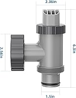 Vista 6 de Válvula de émbolo compatible con piezas y accesorios de piscina Intex, repuesto de válvula de émbolo de encendido/apagado para bomba de filtro