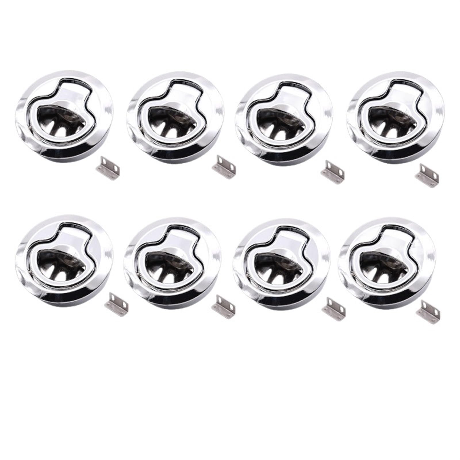 Loquets de bateau encastrés en pack de 2 pour trappes de pont et casier de camping-car