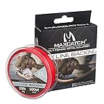 M MAXIMUMCATCH Maxcatch Braided Fly Line Backing for Fly Fishing 20/30lb(White, Yellow, Orange, Black&White, Black&Yellow, Blue, Pink, Green, Purple) (Red, 20lb,100yards)