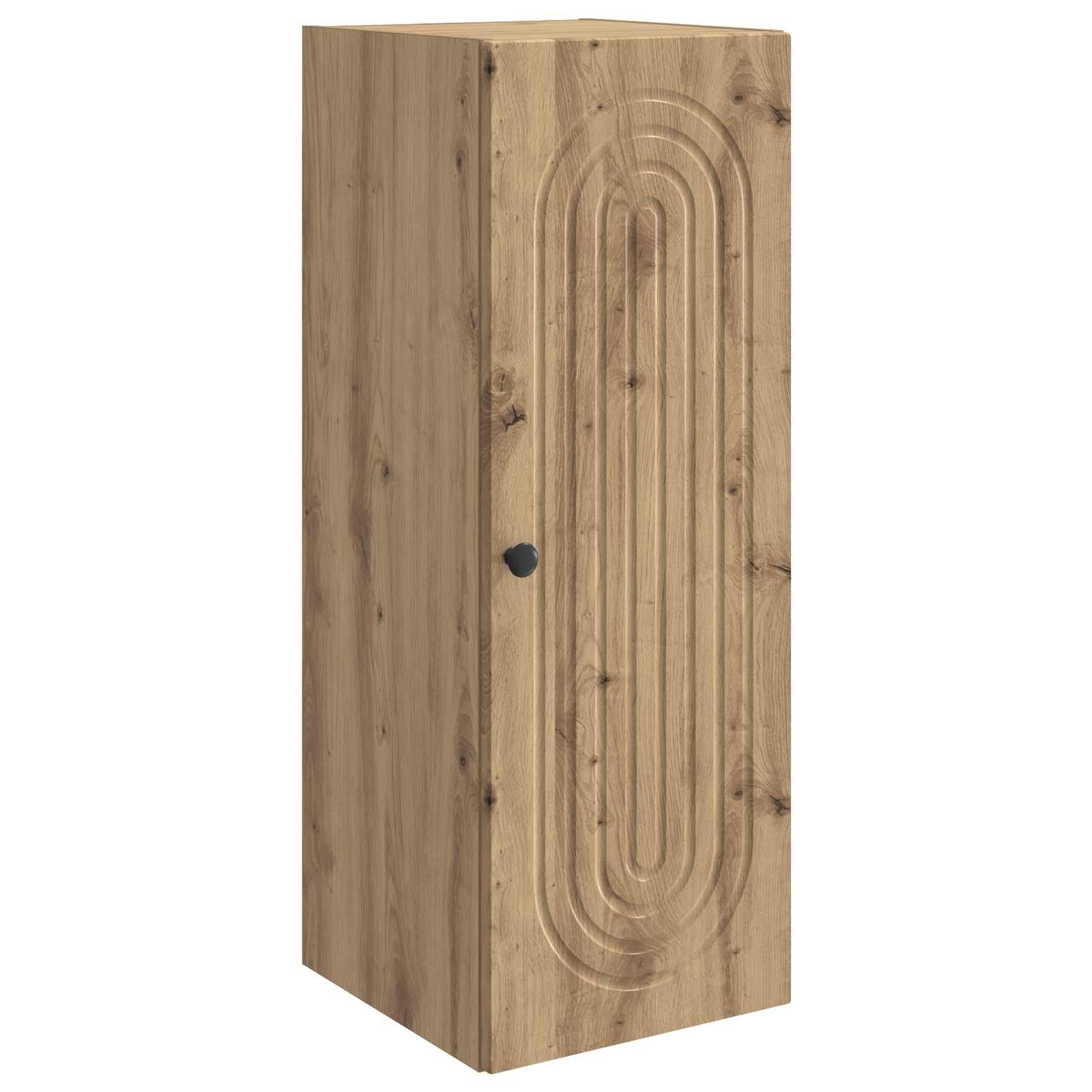 Armoire suspendue chêne Artisan au design vintage et finitions bois