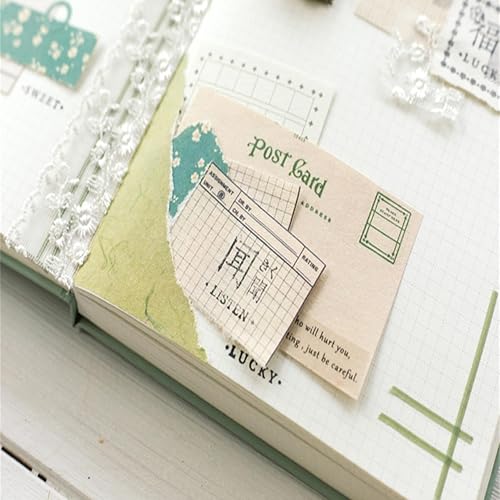 Miniatura 2 de FJISEFEJ Juego de 360 hojas de papel para álbumes de recortes en tono tierra, tres tamaños pequeños diferentes, suministros de diario para bricolaje