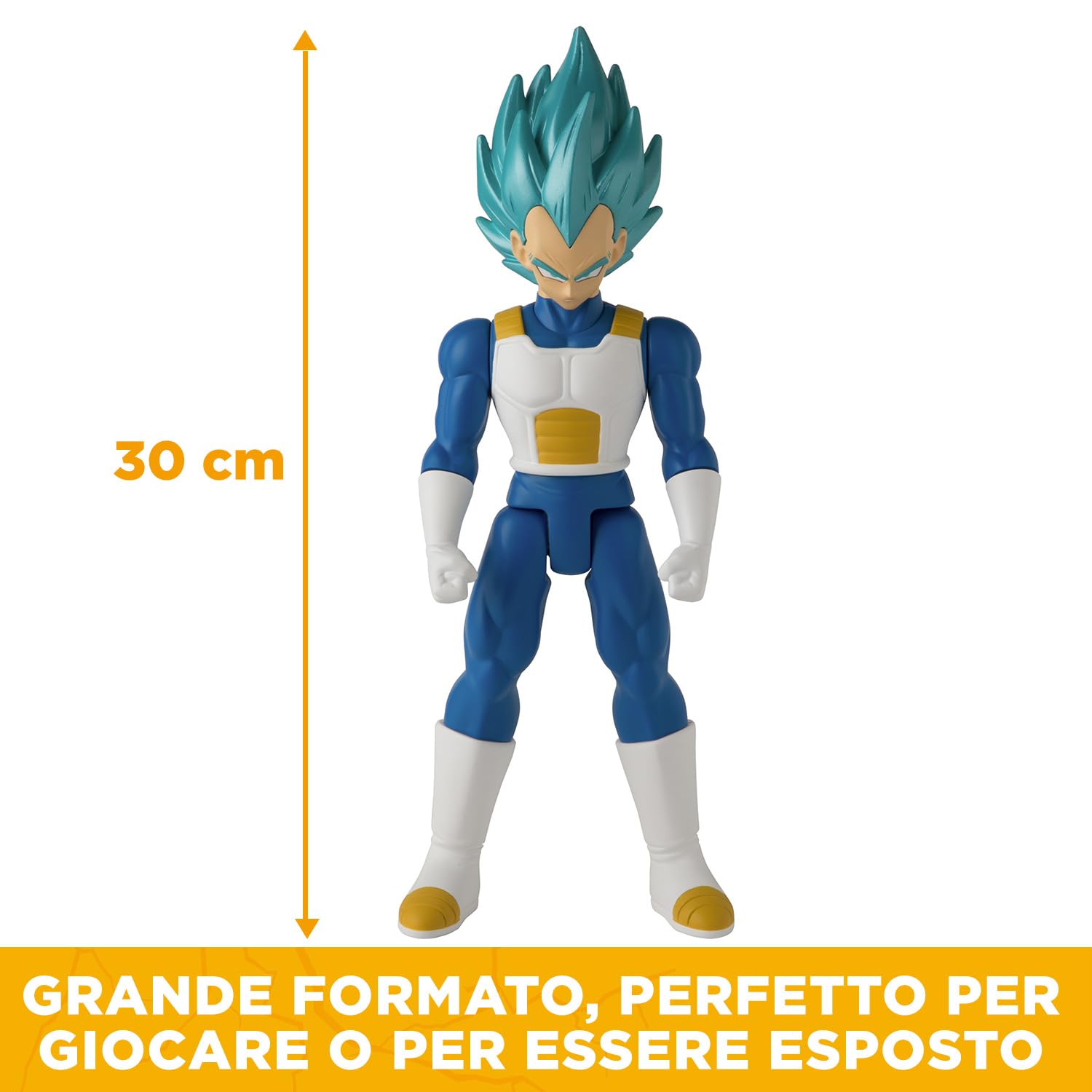 Dragon Ball Super Bandai Figurina Géante Limit Breaker 30 cm - Super Saiyan Vegeta Blue - Licenza ufficiale - Grande Figurina Vegeta articolata - Giocattolo per bambini 4 anni e + - 36732 - 3