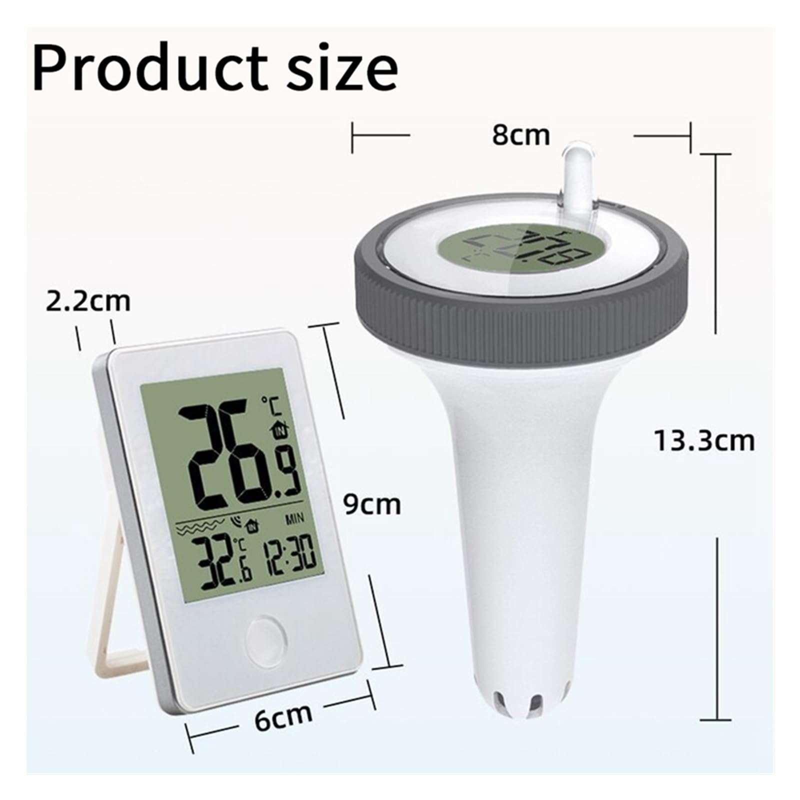 Termometro Digitale for Piscina Wireless, Galleggiante, Facile da Leggere, Impermeabile, Adatto for Piscine E Acquari. Impermeabile Secondo Ipx7