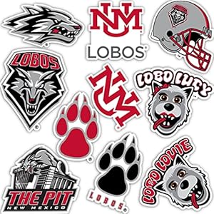 University of New Mexico Sticker UNM Lobos Stickers Vinyl Decals Laptop Water Bottle Car Scrapbook T2 (Type 2)