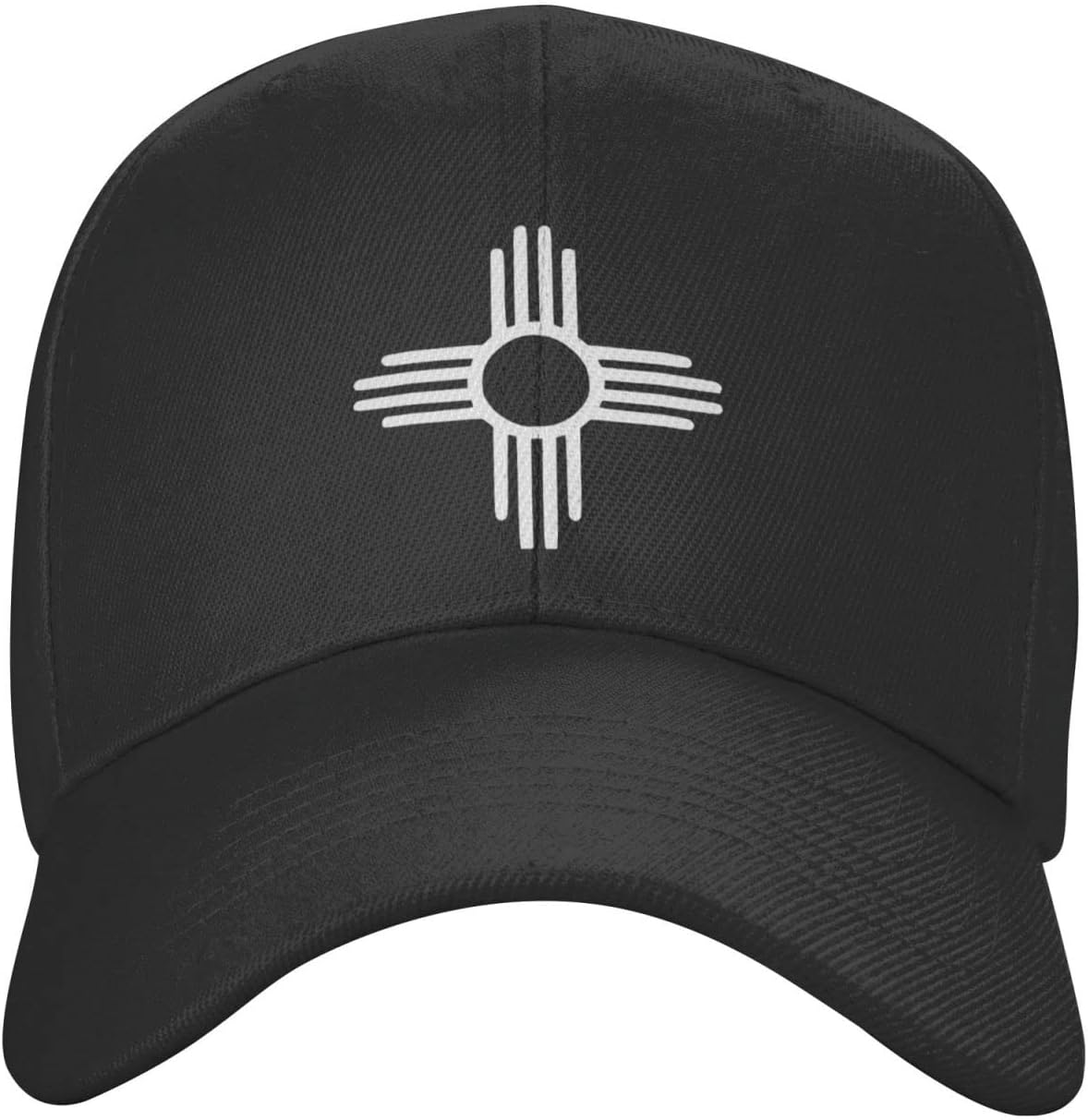 New Mexico Zia Sun Symbol Baseball Hat Sunhat Leisure Dad Cap Black Tennis Hats for Men Women - Image 2