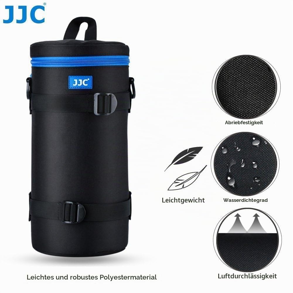 JJC Wasserabweisende Deluxe Objektivtasche mit Schultergurt für Canon RF 800mm F11 is STM, RF 100-500mm F4.5-7.1L is USM, AF-S NIKKOR 200-500mm F5.6E ED VR, Tamron 150-600mm, Innenmaße: 125 x 290mm