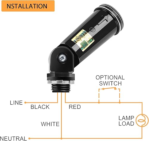 Miniatura 7 de Control de iluminación de conducto exterior con fotocélula e interruptor fotoeléctrico de montaje giratorio para paquetes de pared, luces de porche